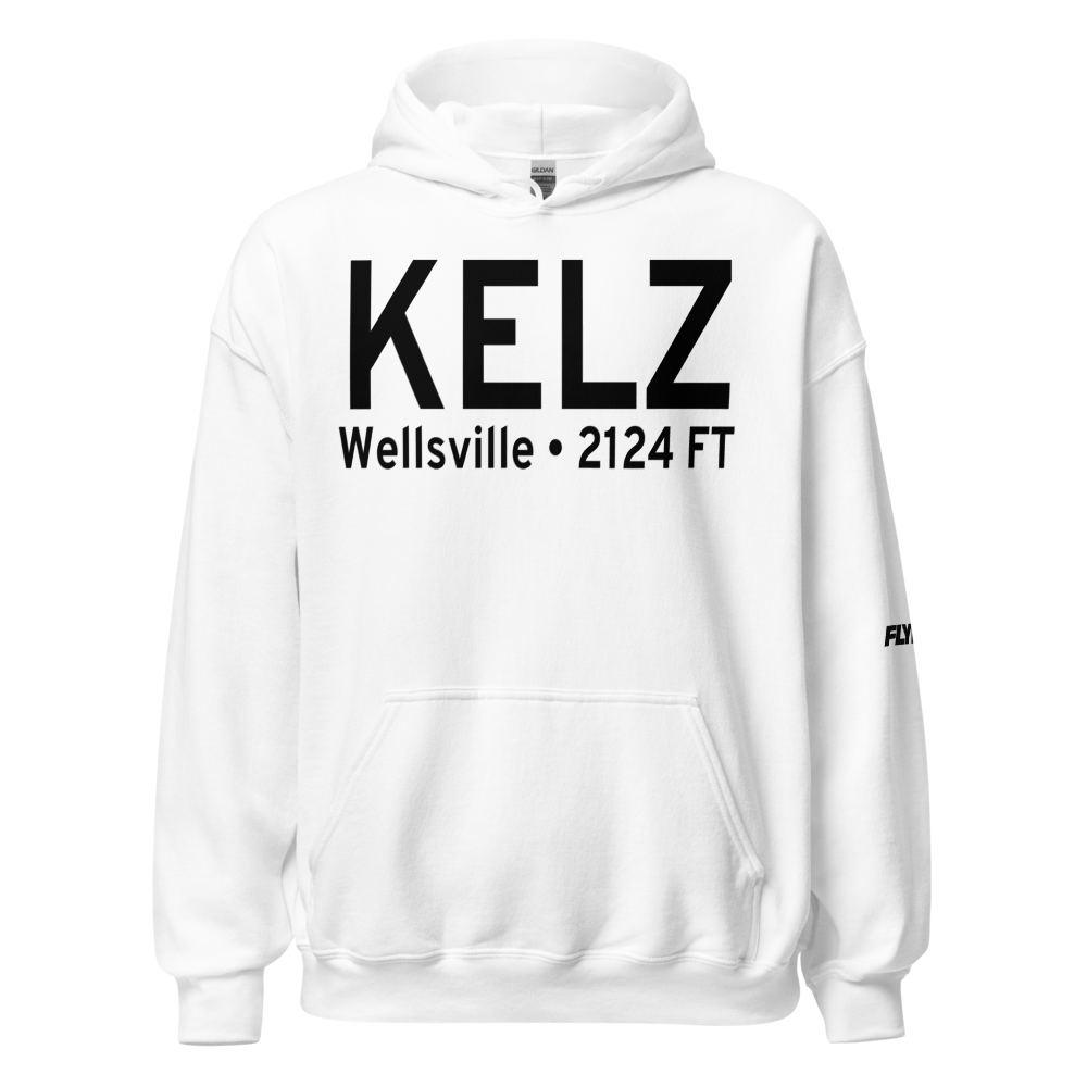 Wellsville Municipal Arpt,Tarantine Field (KELZ) ICAO Hoodie Sweatshirt 