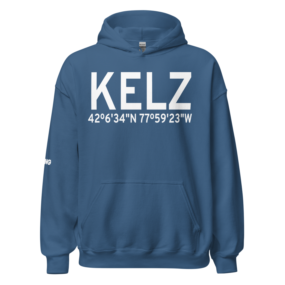 Wellsville Municipal Arpt,Tarantine Field (KELZ) ICAO Hoodie Sweatshirt 