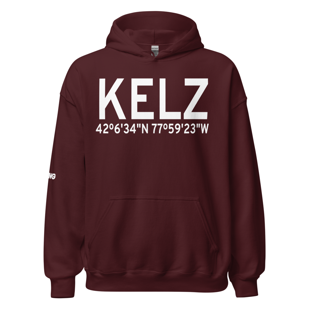 Wellsville Municipal Arpt,Tarantine Field (KELZ) ICAO Hoodie Sweatshirt 