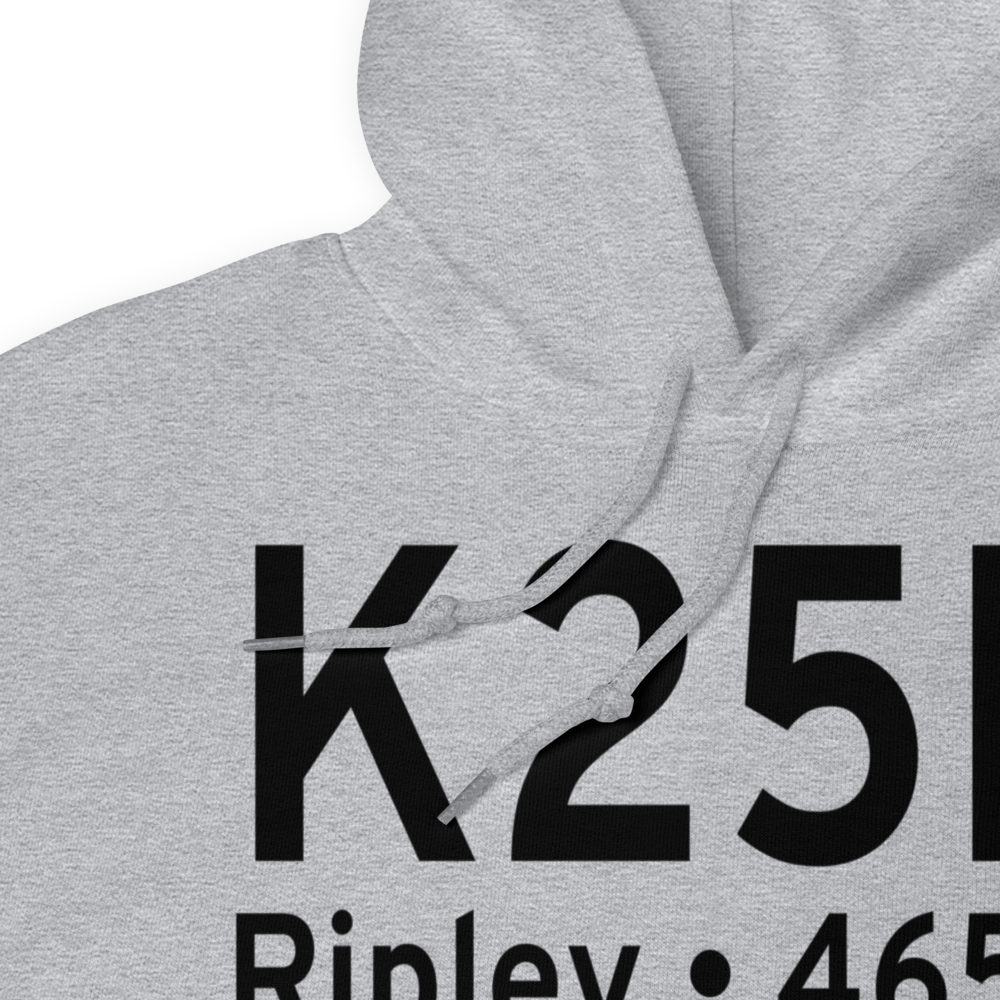 Ripley Airport (K25M) ICAO Hoodie Sweatshirt 