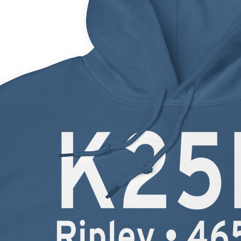 Ripley Airport (K25M) ICAO Hoodie Sweatshirt 