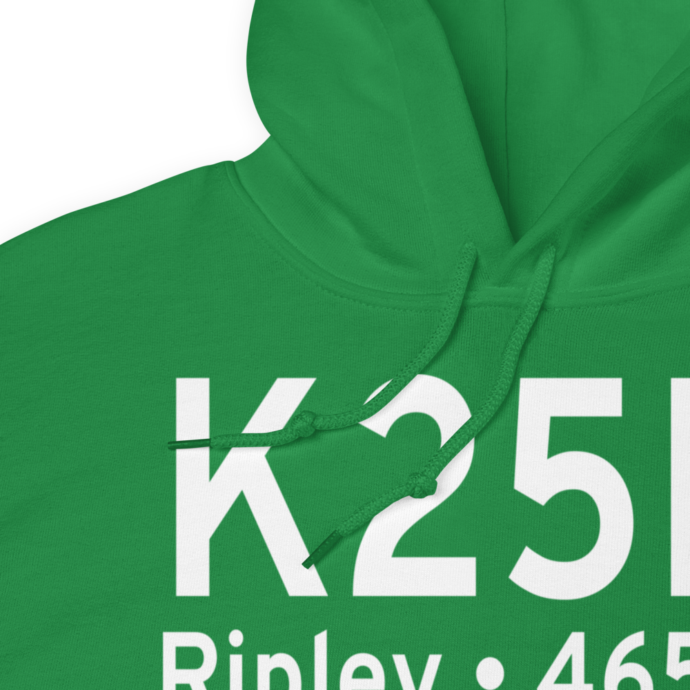 Ripley Airport (K25M) ICAO Hoodie Sweatshirt 