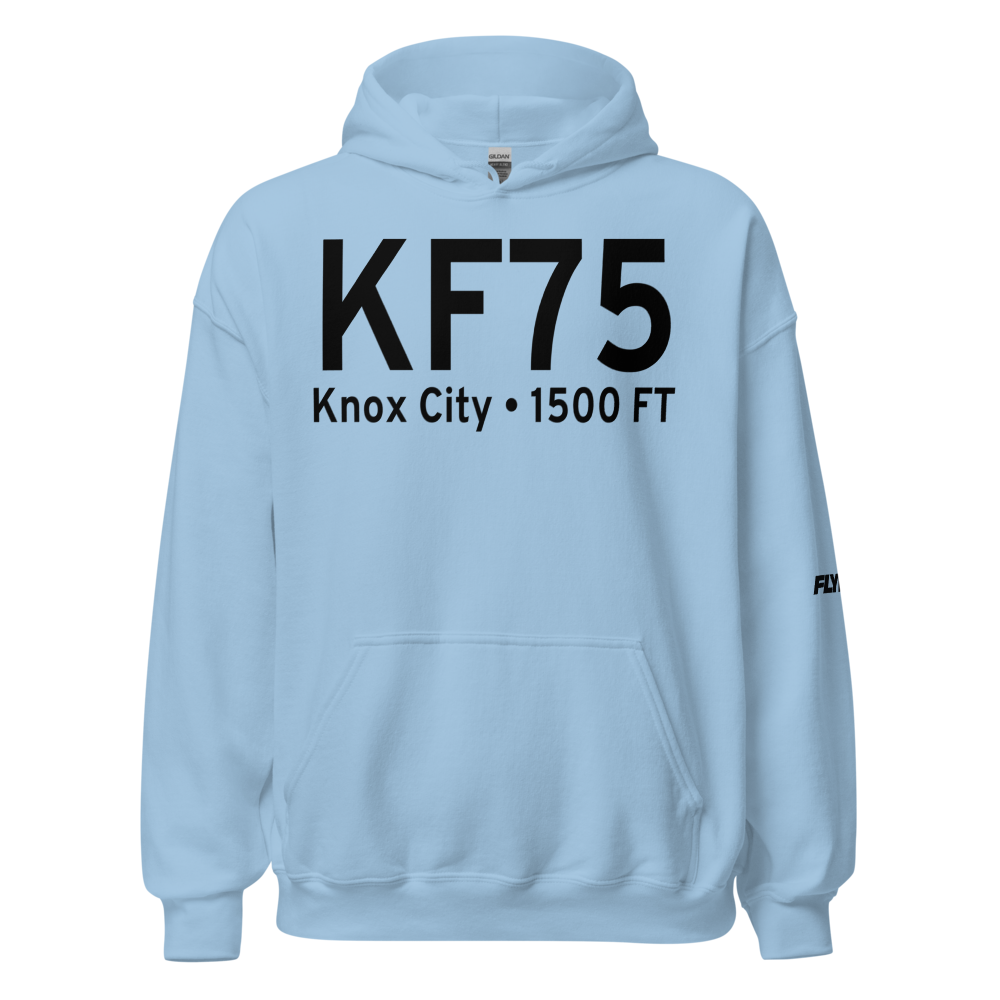 Harrison Field of Knox City Airport (KF75) ICAO Hoodie Sweatshirt 