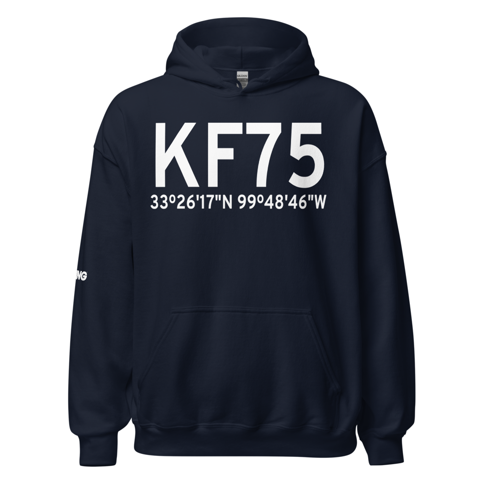 Harrison Field of Knox City Airport (KF75) ICAO Hoodie Sweatshirt 