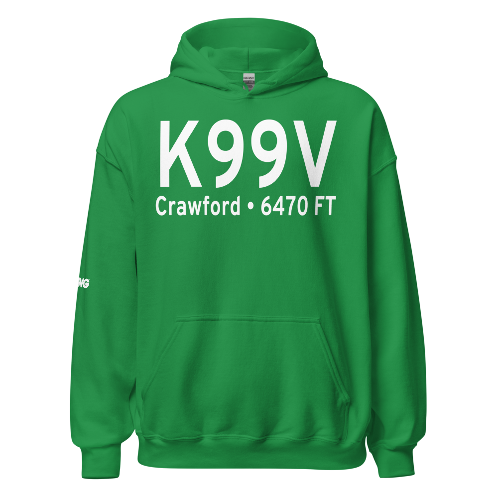 Crawford Airport (K99V) ICAO Hoodie Sweatshirt 
