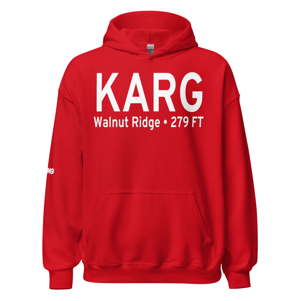 Walnut Ridge Regional Airport (KARG) ICAO Hoodie Sweatshirt 
