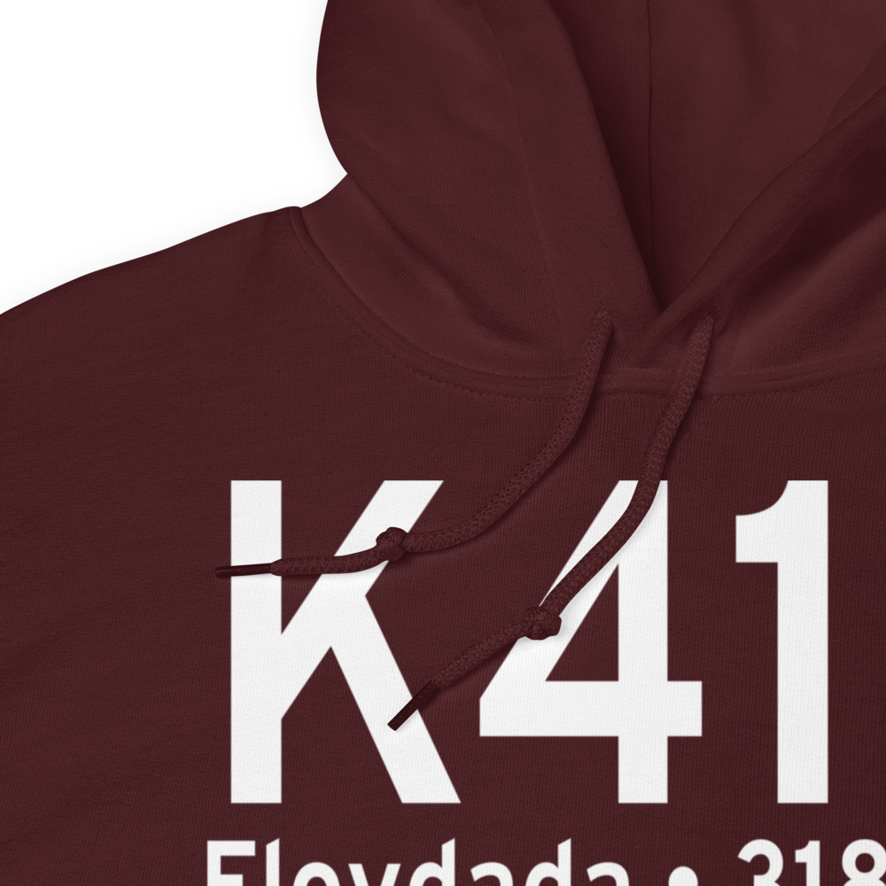 Floydada Municipal Airport (K41F) ICAO Hoodie Sweatshirt 