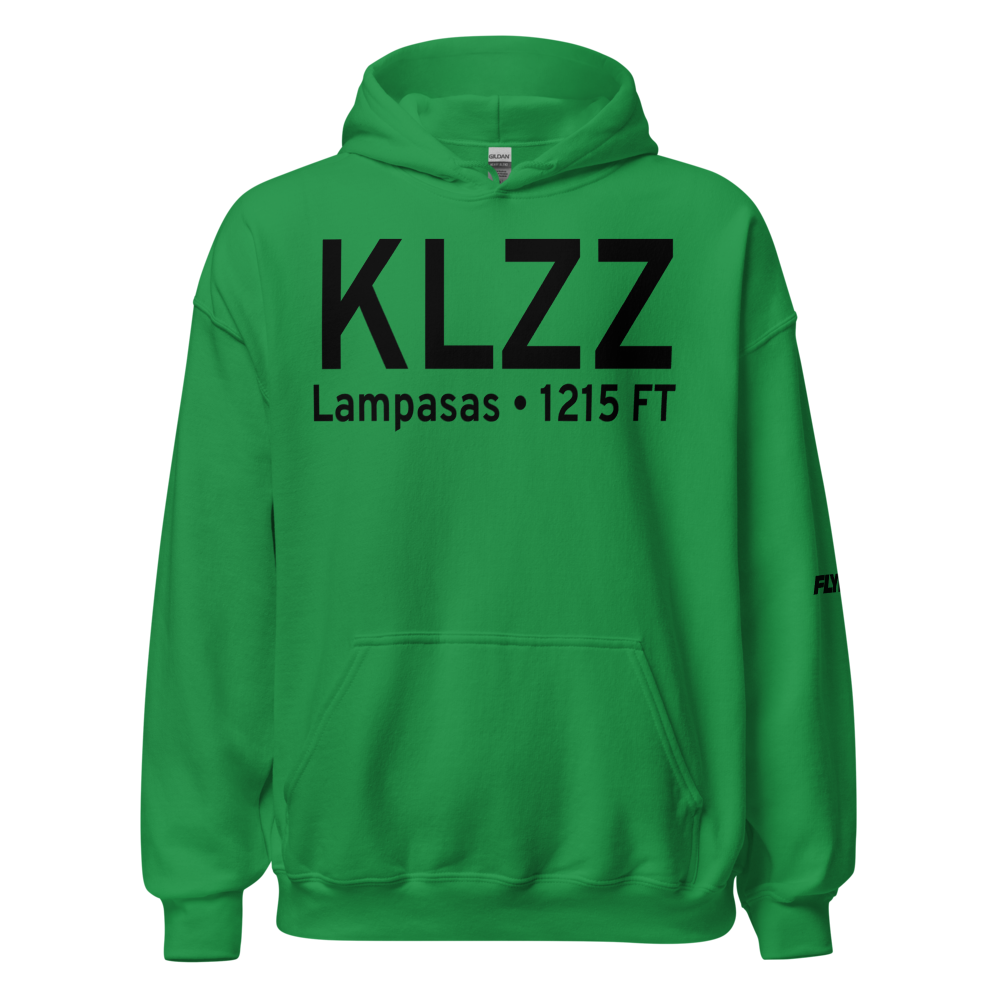 Lampasas Airport (KLZZ) ICAO Hoodie Sweatshirt 