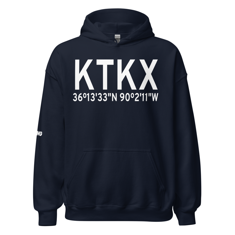 Kennett Memorial Airport (KTKX) ICAO Hoodie Sweatshirt 