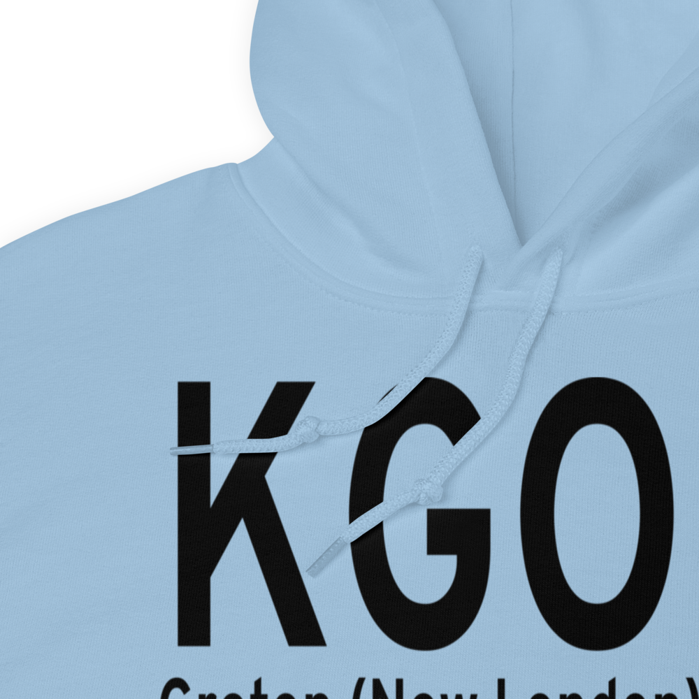 Groton New London Airport (KGON) ICAO Hoodie Sweatshirt 