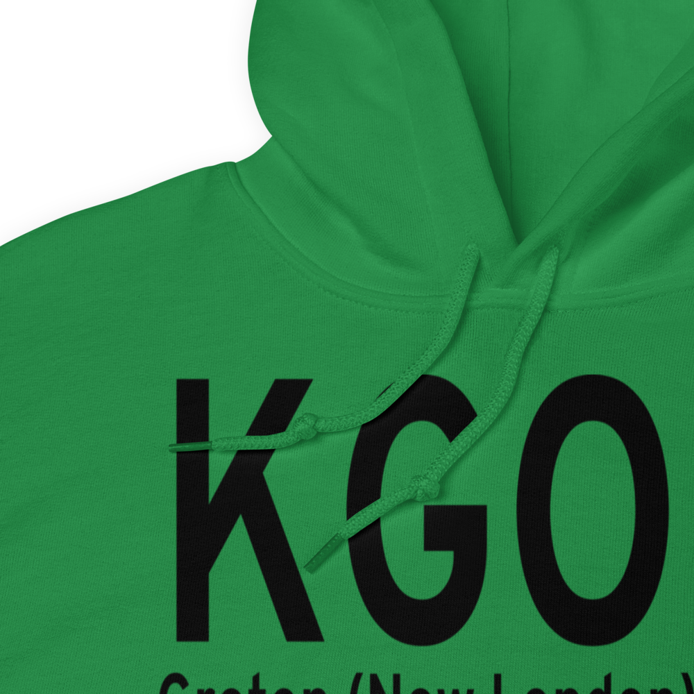 Groton New London Airport (KGON) ICAO Hoodie Sweatshirt 