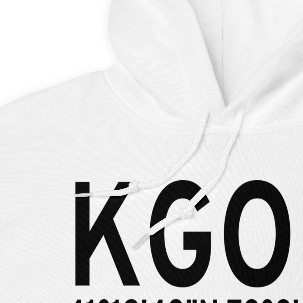 Groton New London Airport (KGON) ICAO Hoodie Sweatshirt 