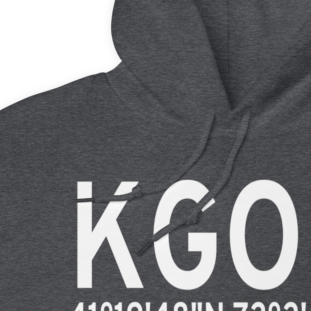 Groton New London Airport (KGON) ICAO Hoodie Sweatshirt 