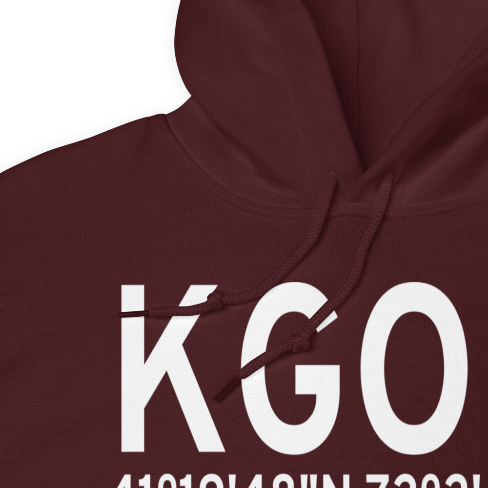 Groton New London Airport (KGON) ICAO Hoodie Sweatshirt 