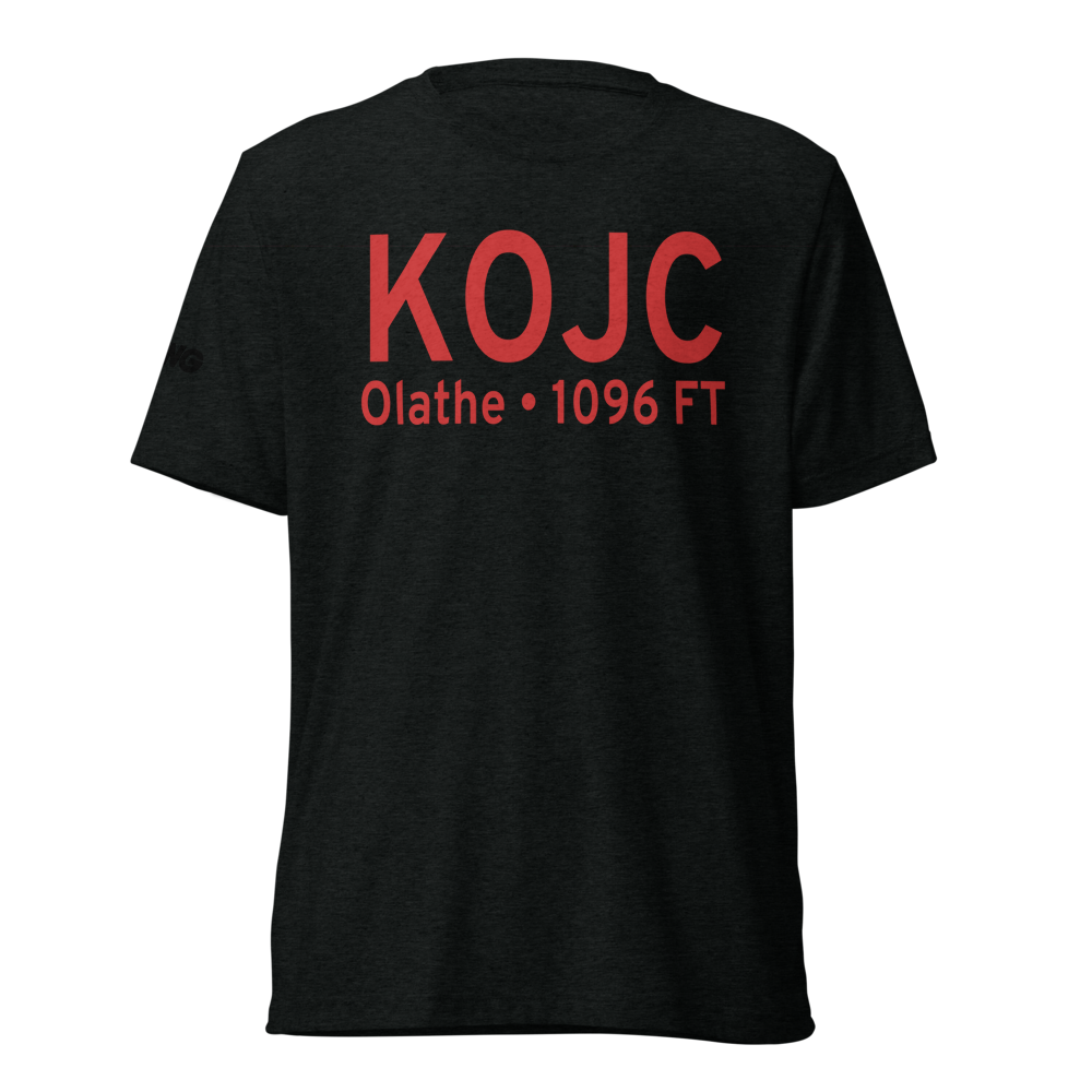 Johnson County Executive Airport (KOJC) ICAO Tri-blend T-Shirt 