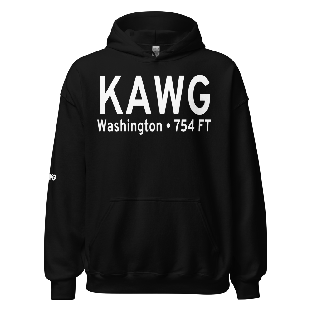 Washington Municipal Airport (KAWG) ICAO Hoodie Sweatshirt 
