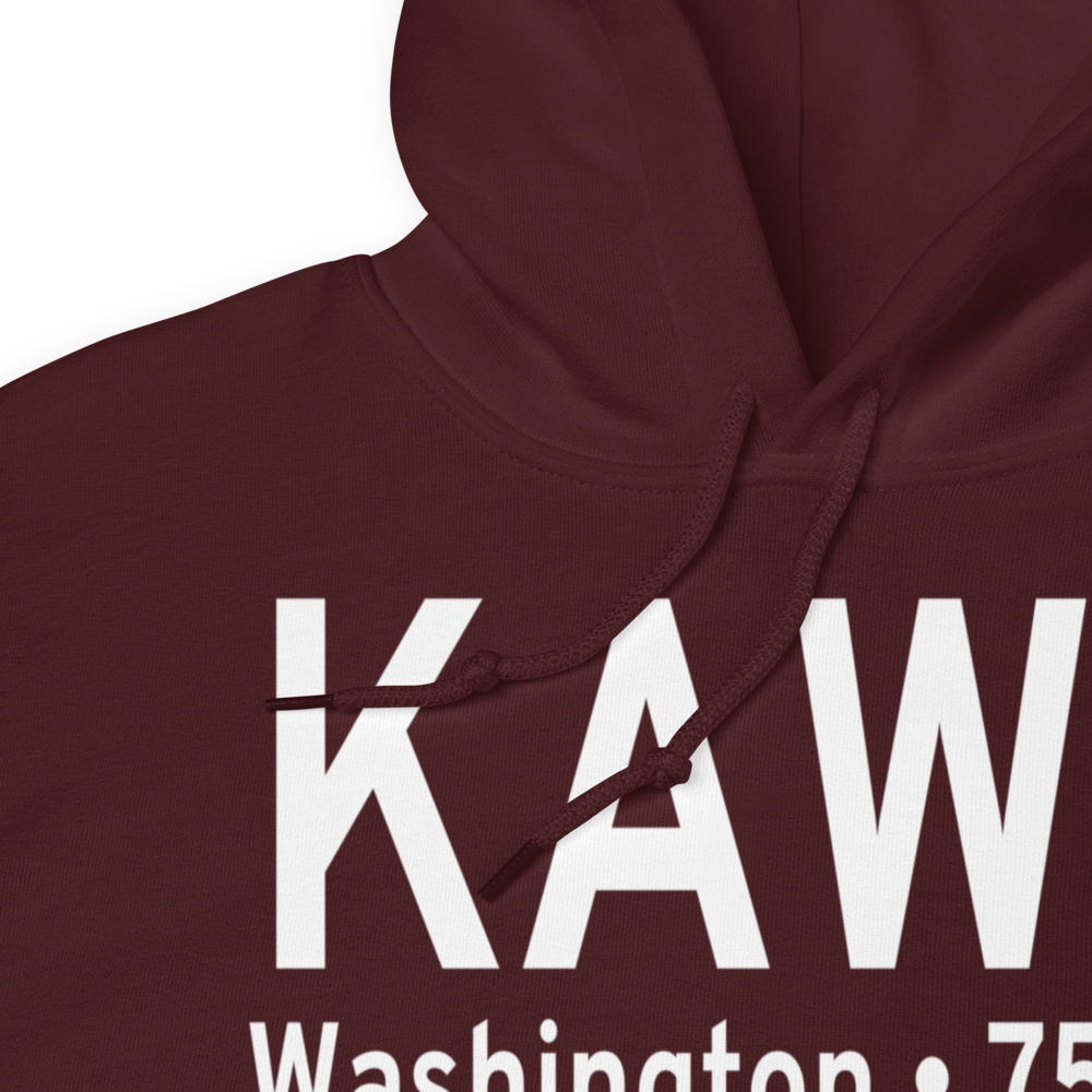 Washington Municipal Airport (KAWG) ICAO Hoodie Sweatshirt 