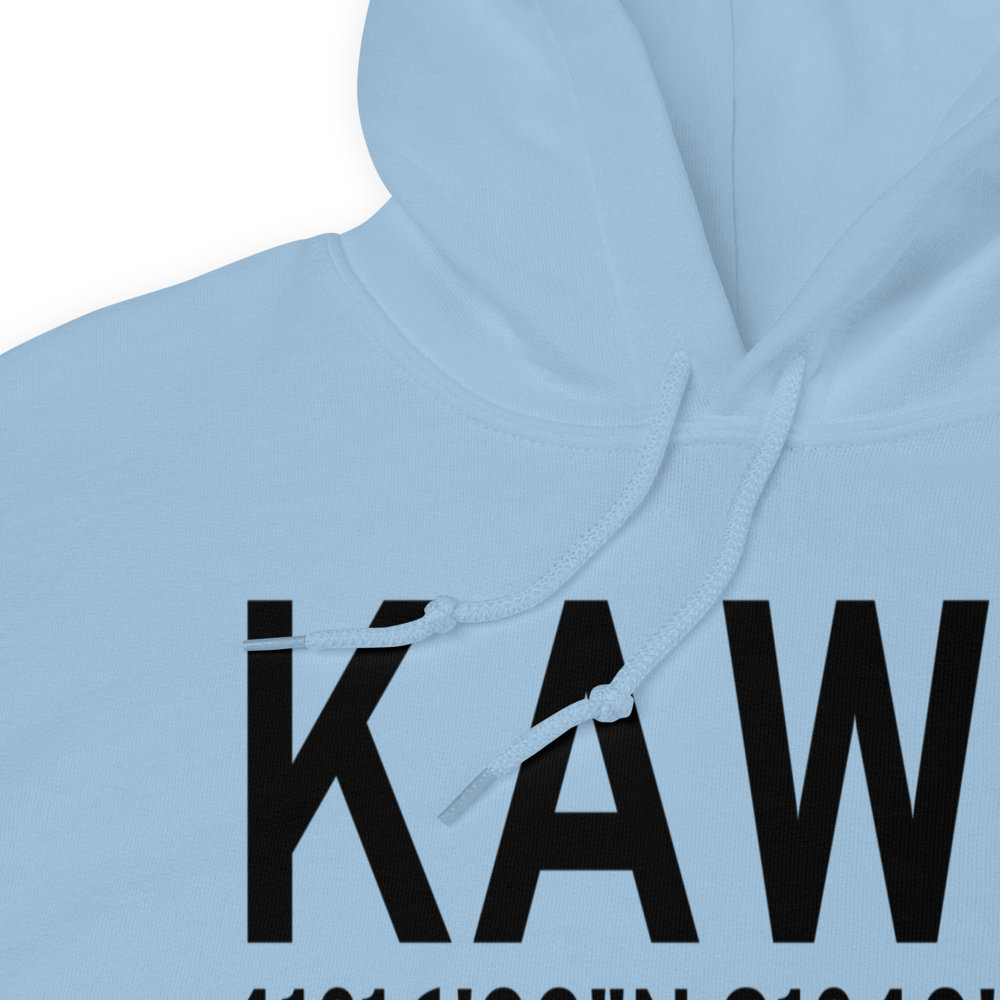 Washington Municipal Airport (KAWG) ICAO Hoodie Sweatshirt 