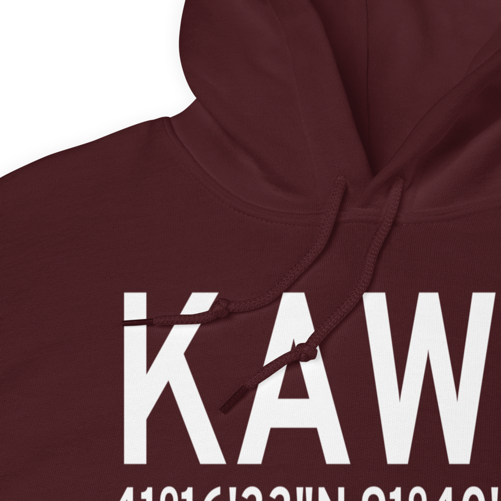 Washington Municipal Airport (KAWG) ICAO Hoodie Sweatshirt 