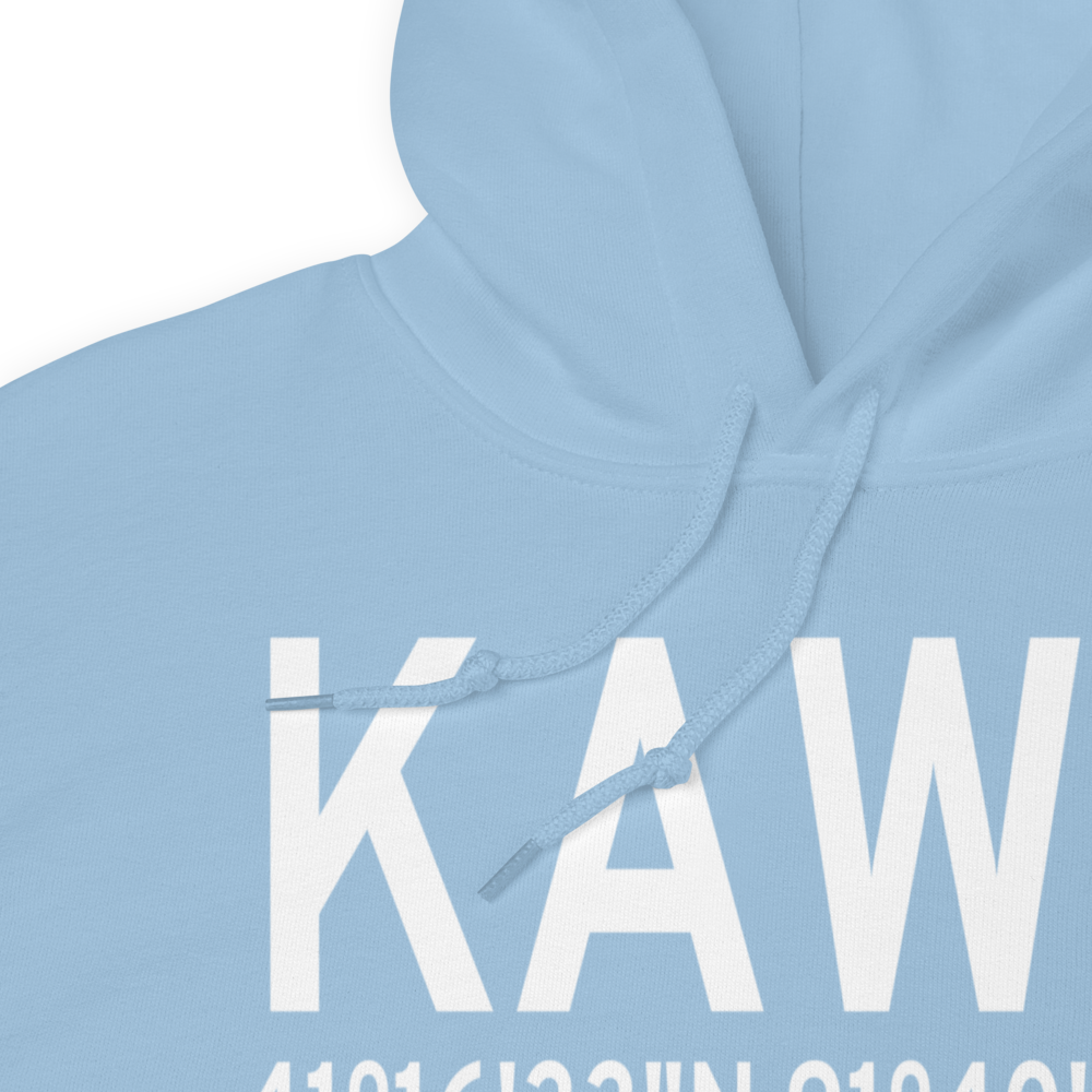 Washington Municipal Airport (KAWG) ICAO Hoodie Sweatshirt 