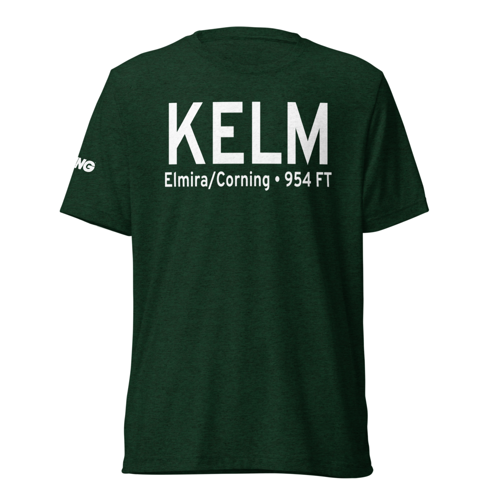 Elmira Corning Regional Airport (KELM) ICAO Tri-blend T-Shirt 