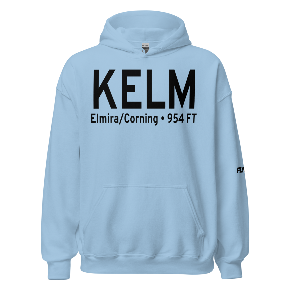 Elmira Corning Regional Airport (KELM) ICAO Hoodie Sweatshirt 