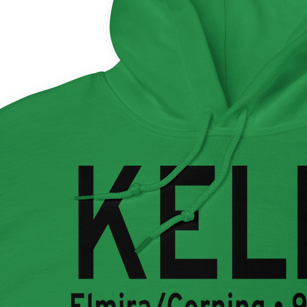 Elmira Corning Regional Airport (KELM) ICAO Hoodie Sweatshirt 