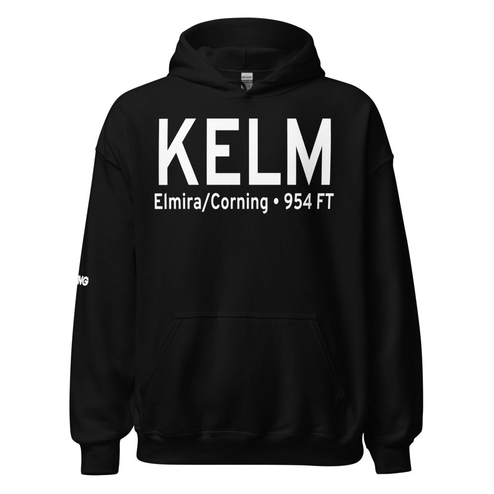Elmira Corning Regional Airport (KELM) ICAO Hoodie Sweatshirt 