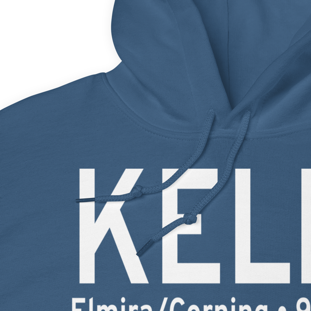 Elmira Corning Regional Airport (KELM) ICAO Hoodie Sweatshirt 