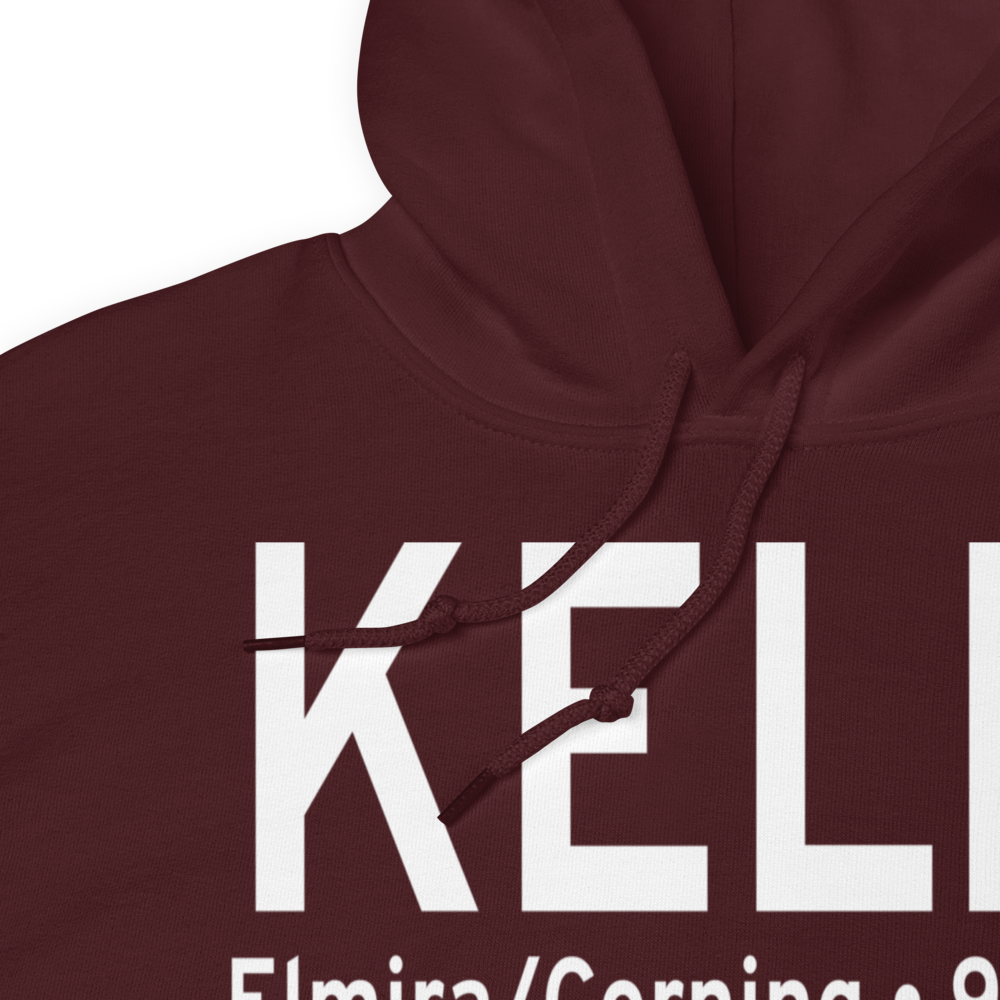 Elmira Corning Regional Airport (KELM) ICAO Hoodie Sweatshirt 