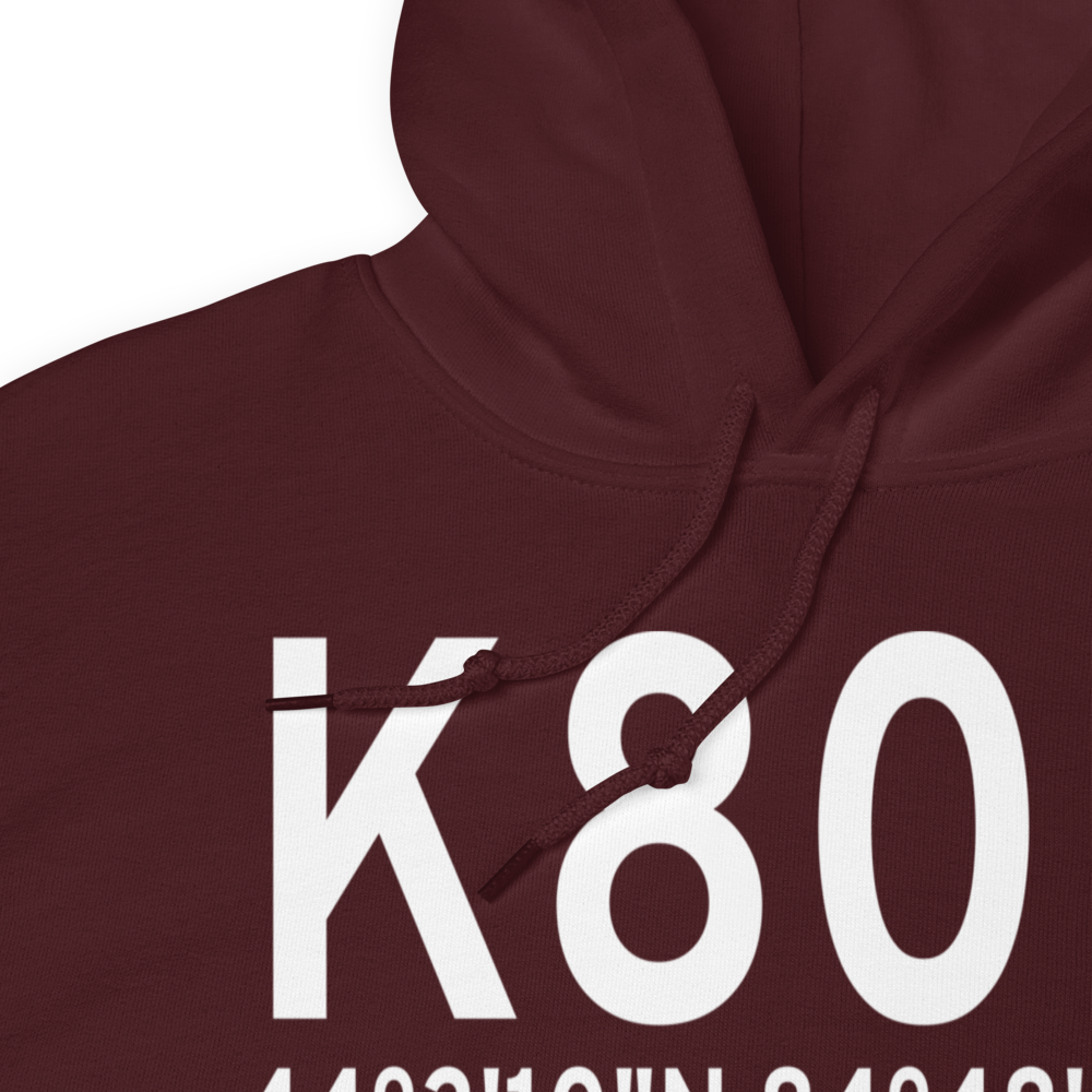 Clare County Airport (K80D) ICAO Hoodie Sweatshirt 