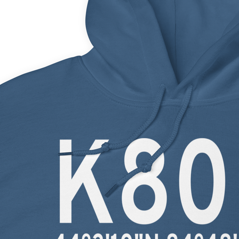 Clare County Airport (K80D) ICAO Hoodie Sweatshirt 
