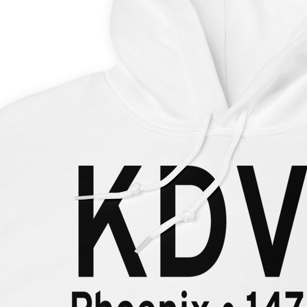 Phoenix Deer Valley Airport (KDVT) ICAO Hoodie Sweatshirt 
