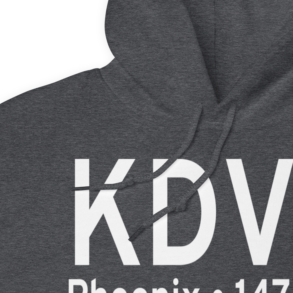 Phoenix Deer Valley Airport (KDVT) ICAO Hoodie Sweatshirt 