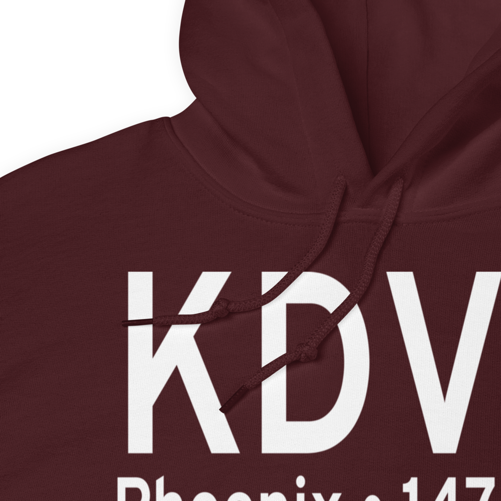Phoenix Deer Valley Airport (KDVT) ICAO Hoodie Sweatshirt 