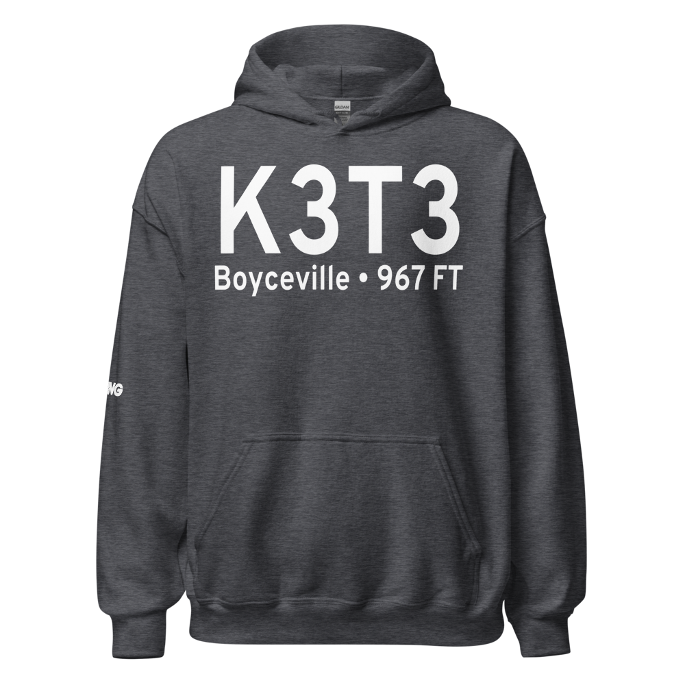 Boyceville Municipal Airport (K3T3) ICAO Hoodie Sweatshirt 
