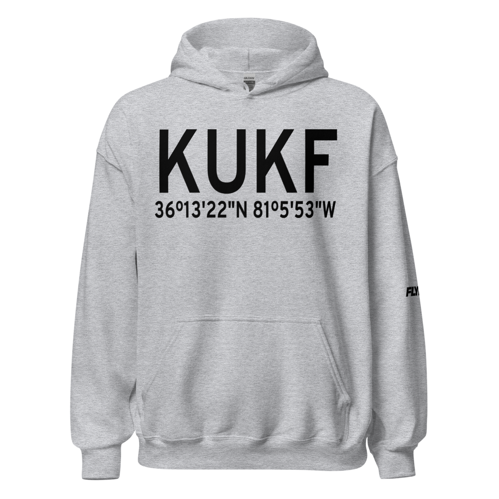 Wilkes County Airport (KUKF) ICAO Hoodie Sweatshirt 