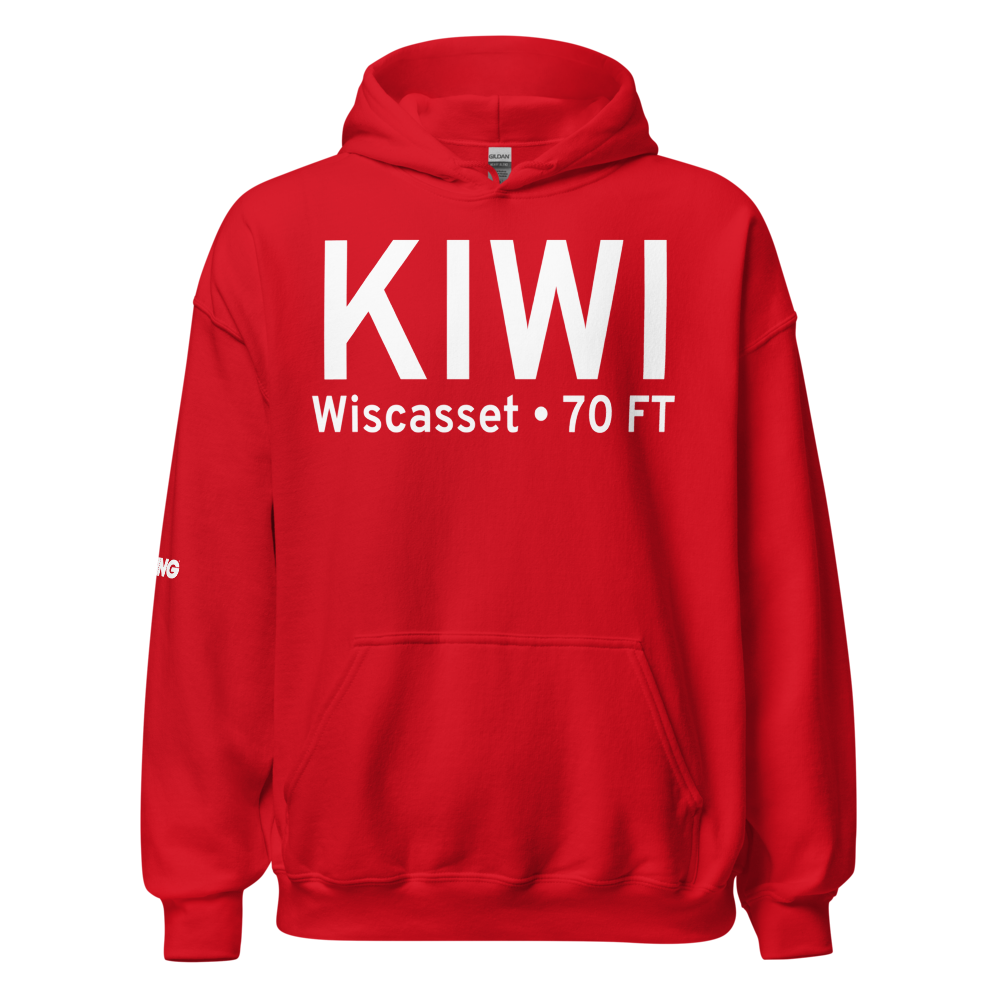 Wiscasset Airport (KIWI) ICAO Hoodie Sweatshirt 