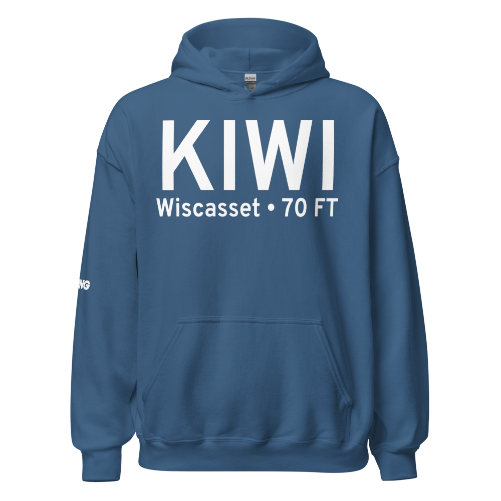 Wiscasset Airport (KIWI) ICAO Hoodie Sweatshirt 