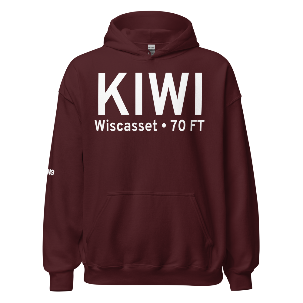 Wiscasset Airport (KIWI) ICAO Hoodie Sweatshirt 