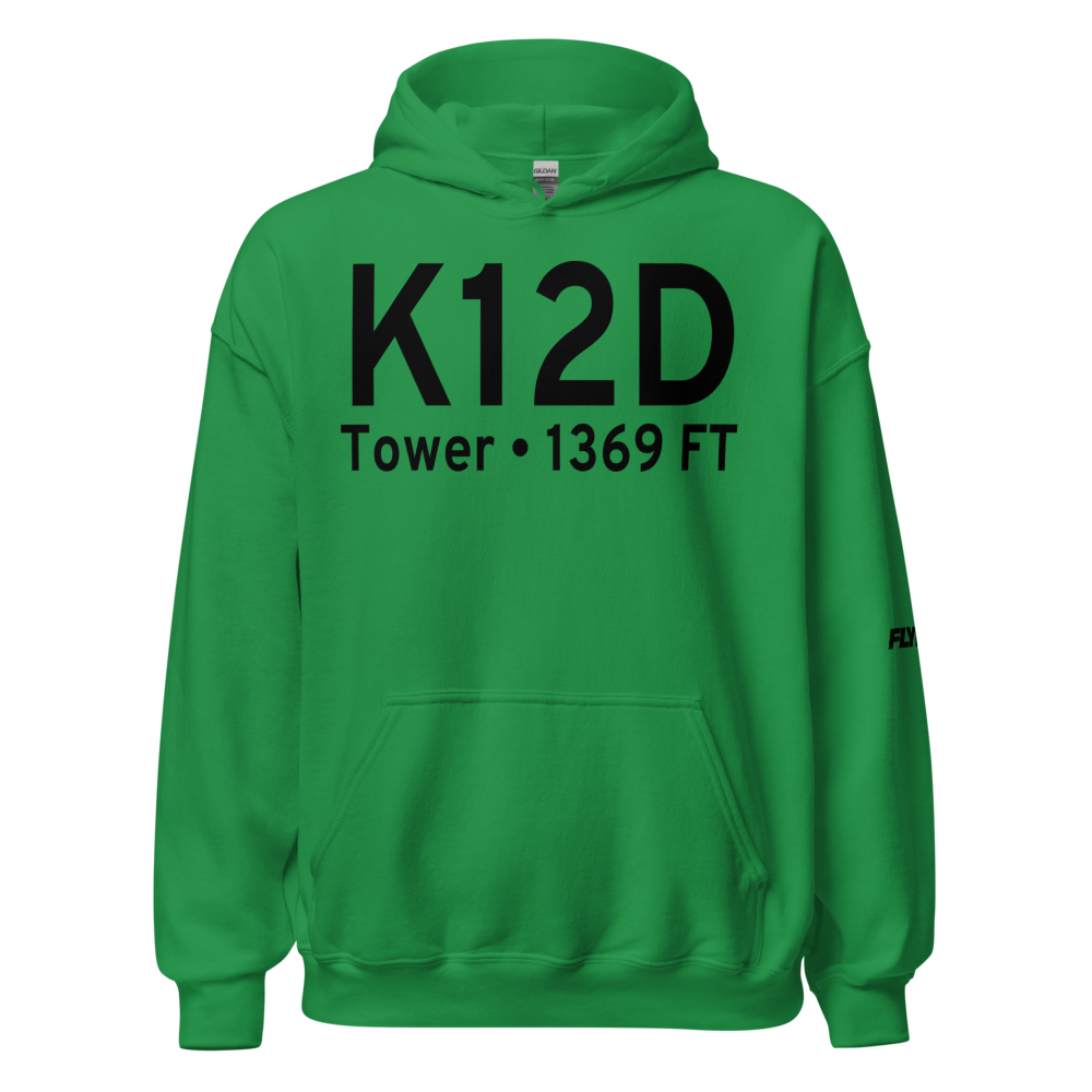 Tower Municipal Airport (K12D) ICAO Hoodie Sweatshirt 