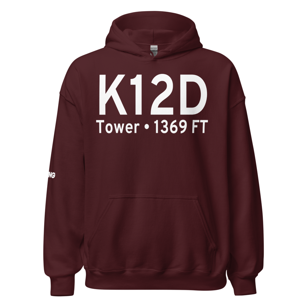 Tower Municipal Airport (K12D) ICAO Hoodie Sweatshirt 