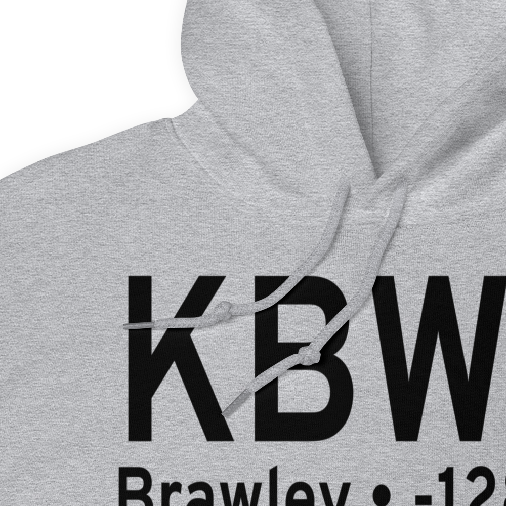 Brawley Municipal Airport (KBWC) ICAO Hoodie Sweatshirt 