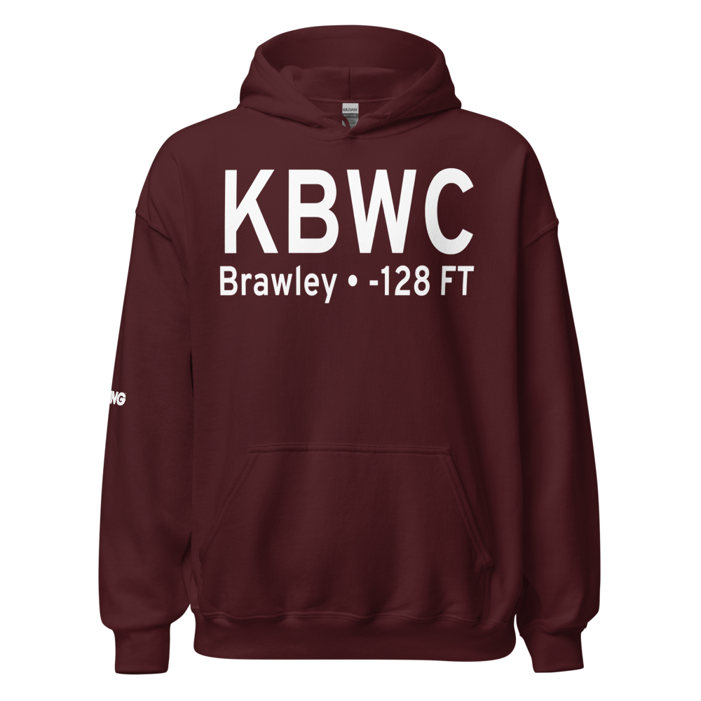 Brawley Municipal Airport (KBWC) ICAO Hoodie Sweatshirt 