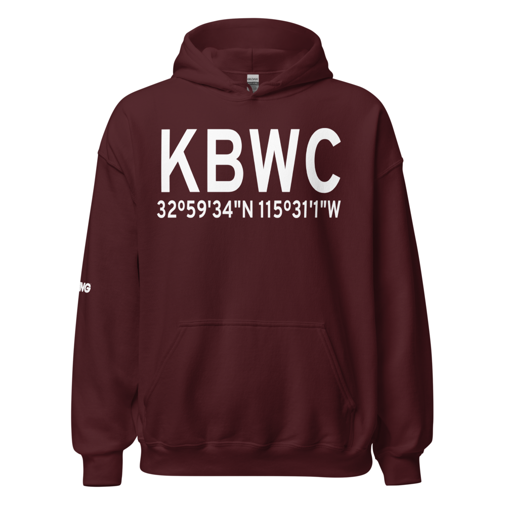 Brawley Municipal Airport (KBWC) ICAO Hoodie Sweatshirt 