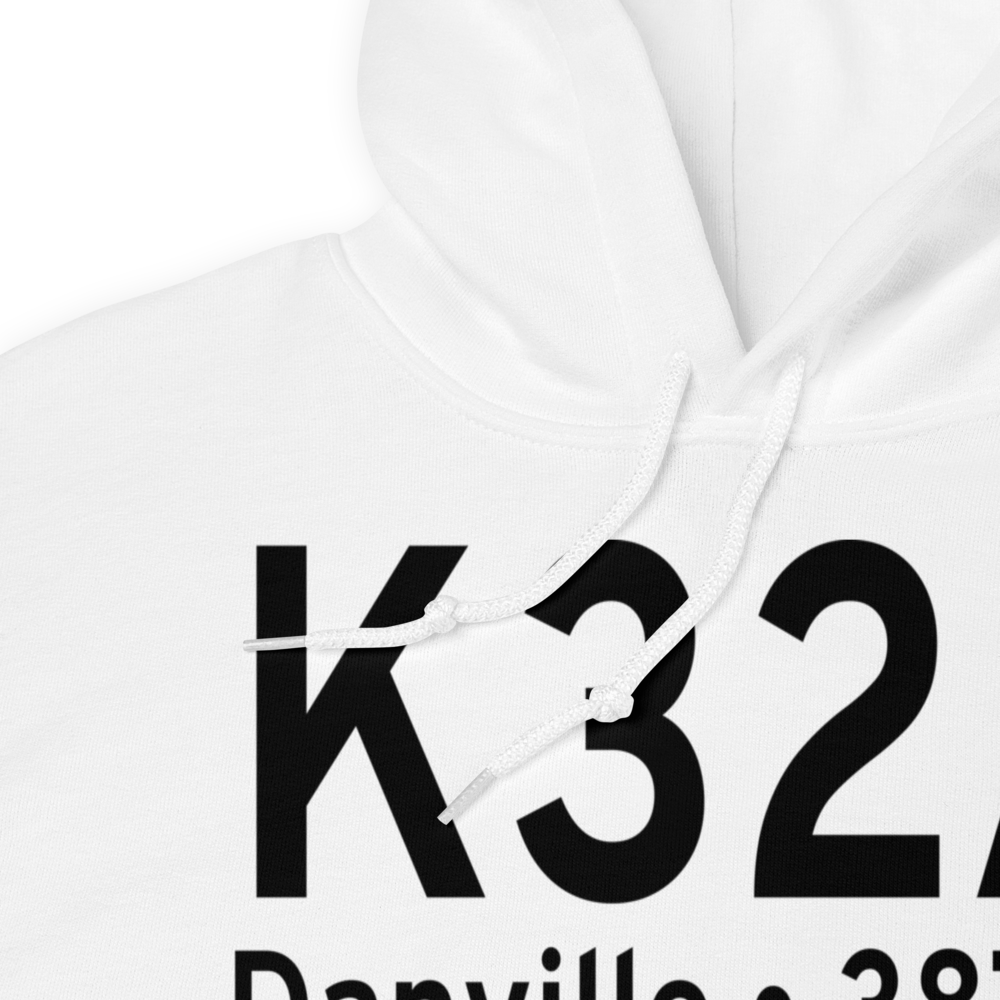 Danville Municipal Airport (K32A) ICAO Hoodie Sweatshirt 
