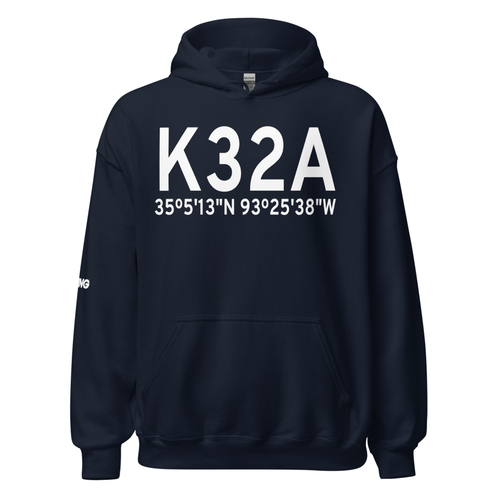 Danville Municipal Airport (K32A) ICAO Hoodie Sweatshirt 