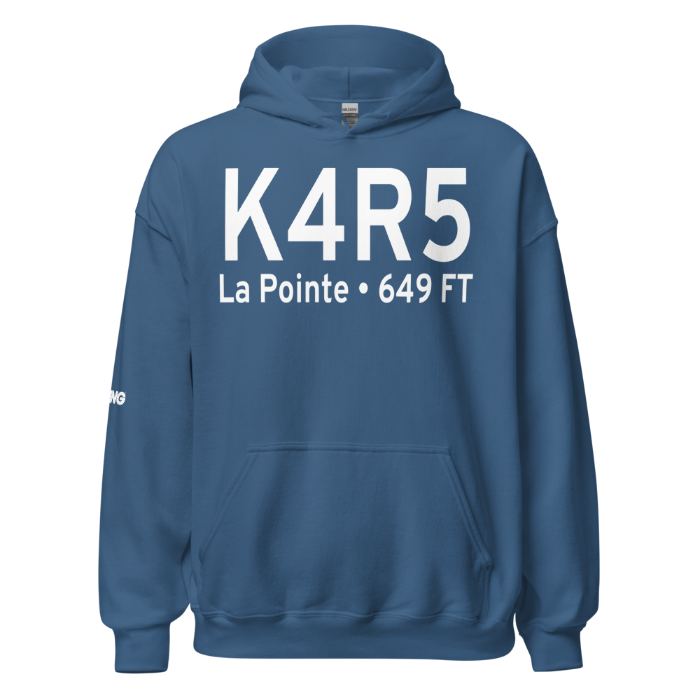 Madeline Island Airport (K4R5) ICAO Hoodie Sweatshirt 