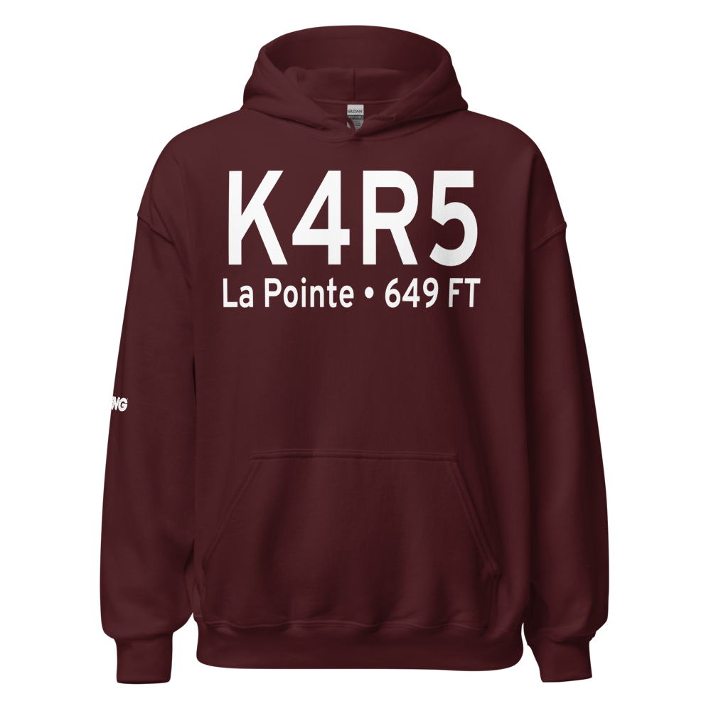 Madeline Island Airport (K4R5) ICAO Hoodie Sweatshirt 