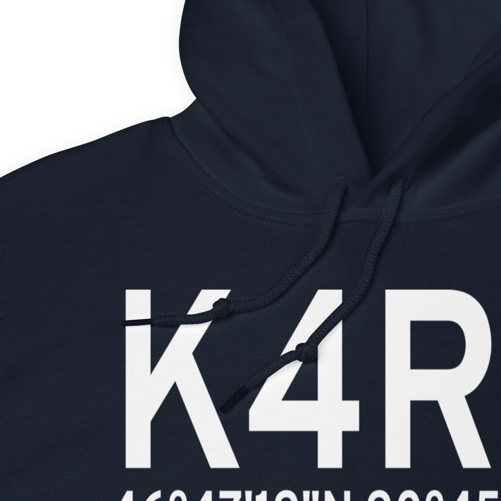Madeline Island Airport (K4R5) ICAO Hoodie Sweatshirt 